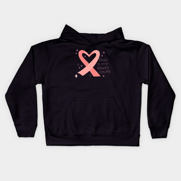 Breast cancer awareness pink ribbons set Kids Hoodie by CharactersFans